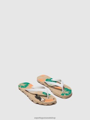 Asportuguesas BEACH FLIP-FLOPS AMAZONIA NATURAL & WHITE STRAP - Asportuguesas Flip Flops UK 4PD2J5 Women