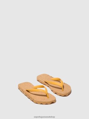 Asportuguesas BEACH FLIP-FLOPS BUMPY YELLOW & YELLOW STRAP - Asportuguesas Flip Flops UK 4PD2J1 Women