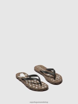 Asportuguesas BEACH FLIP-FLOPS TURTLE BLACK & BLACK STRAP - Asportuguesas Flip Flops UK 4PD2J172 Men