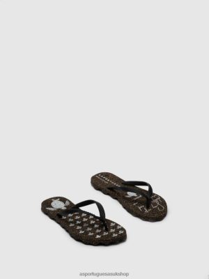 Asportuguesas BEACH FLIP-FLOPS TURTLE BLACK RUBBER STRAP - Asportuguesas Flip Flops UK 4PD2J171 Men