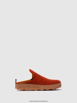 Asportuguesas ROUND TOE MULES COME RED ORANGE - Asportuguesas UK 4PD2J122 Women